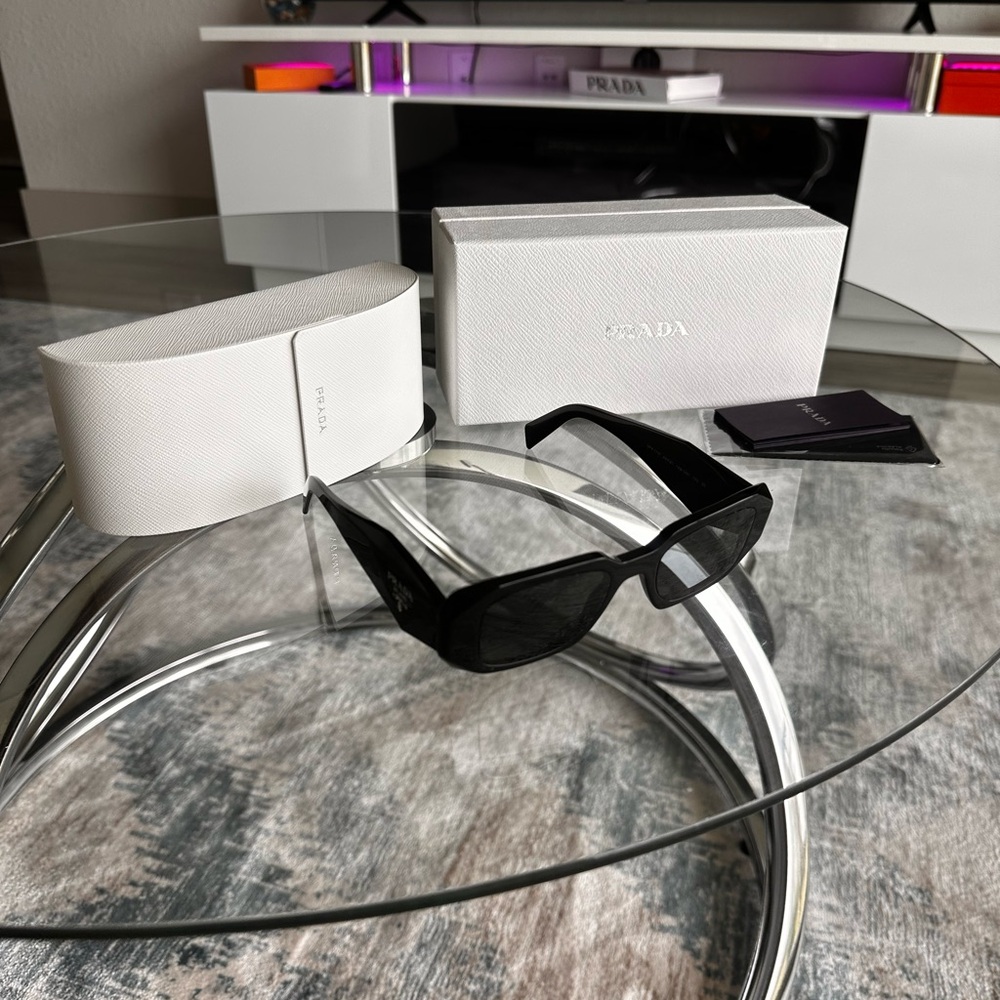 Prada Angular Black Sunglasses Perfect Condition … - image 3